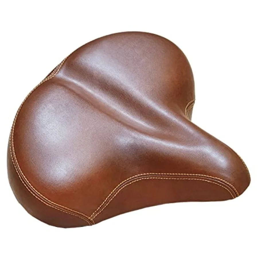 

Made in Taiwan Fito MF Oversized 10.5" Synthetic Leather Retro Beach Cruiser Bicycle Comfort Bike Seat Saddle - Brown
