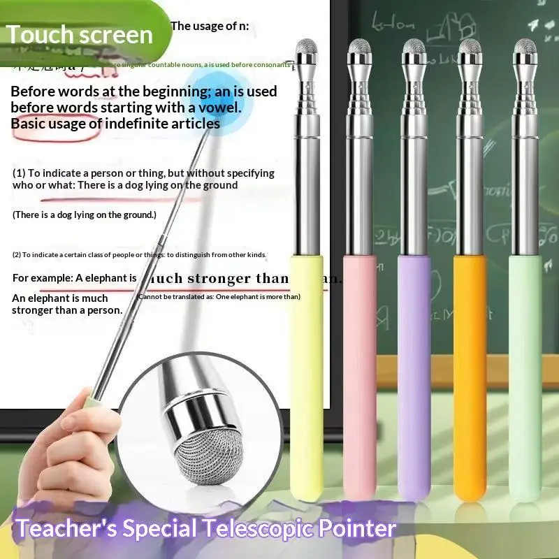 High Quality Stainless Steel Touch Screen Pen Telescopic Teaching Pointer Reading Sticks