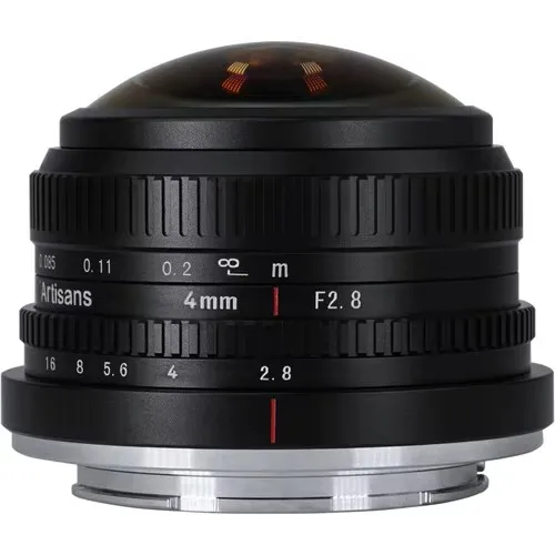 7artisans 4mm F2.8 Circular Fisheye Lens APS-C M43 Frame MF Prime Len D-clicked For Sony E Fuji X M4/3 Canon EOS-M Mount Cameras