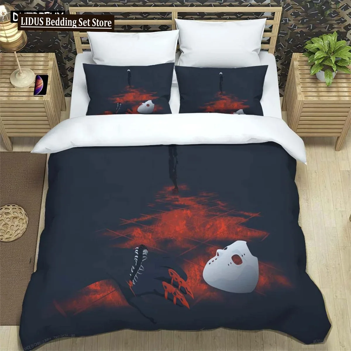 Japanese Fashion Anime Digital Printing Polyester Bedding Set For Boys And Girls, Youth Bedding Set, Couple Gift