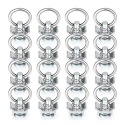 Single Stud Fitting L-Track 4,000LB Capacity with Stainless Steel Round Ring Aluminum Keeper Cargo Control for Airline