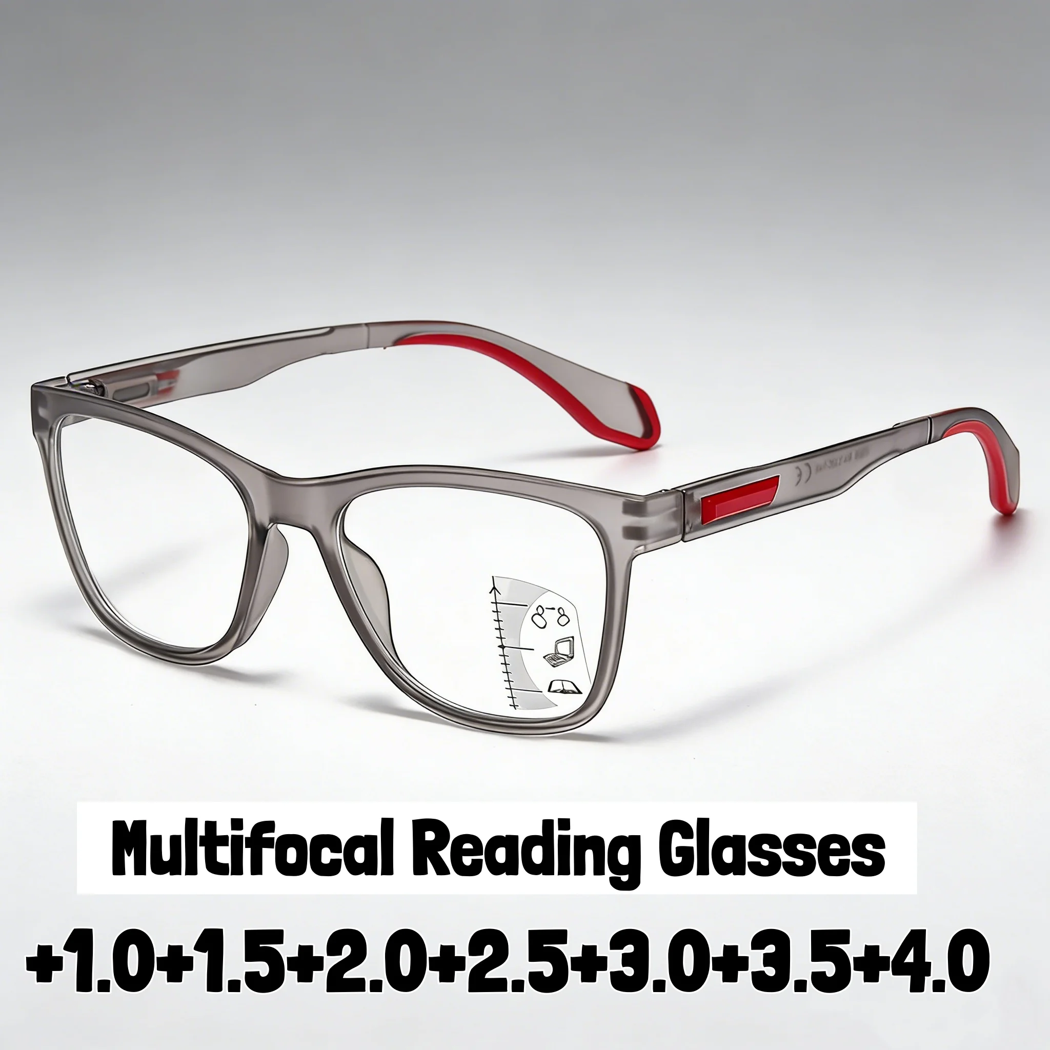 

Мужские деловые прогрессивные мультифокальные очки для пресбиопии, унисекс, прогрессивные очки для чтения с защитой от синего луча зрения в дальнем и закрытии