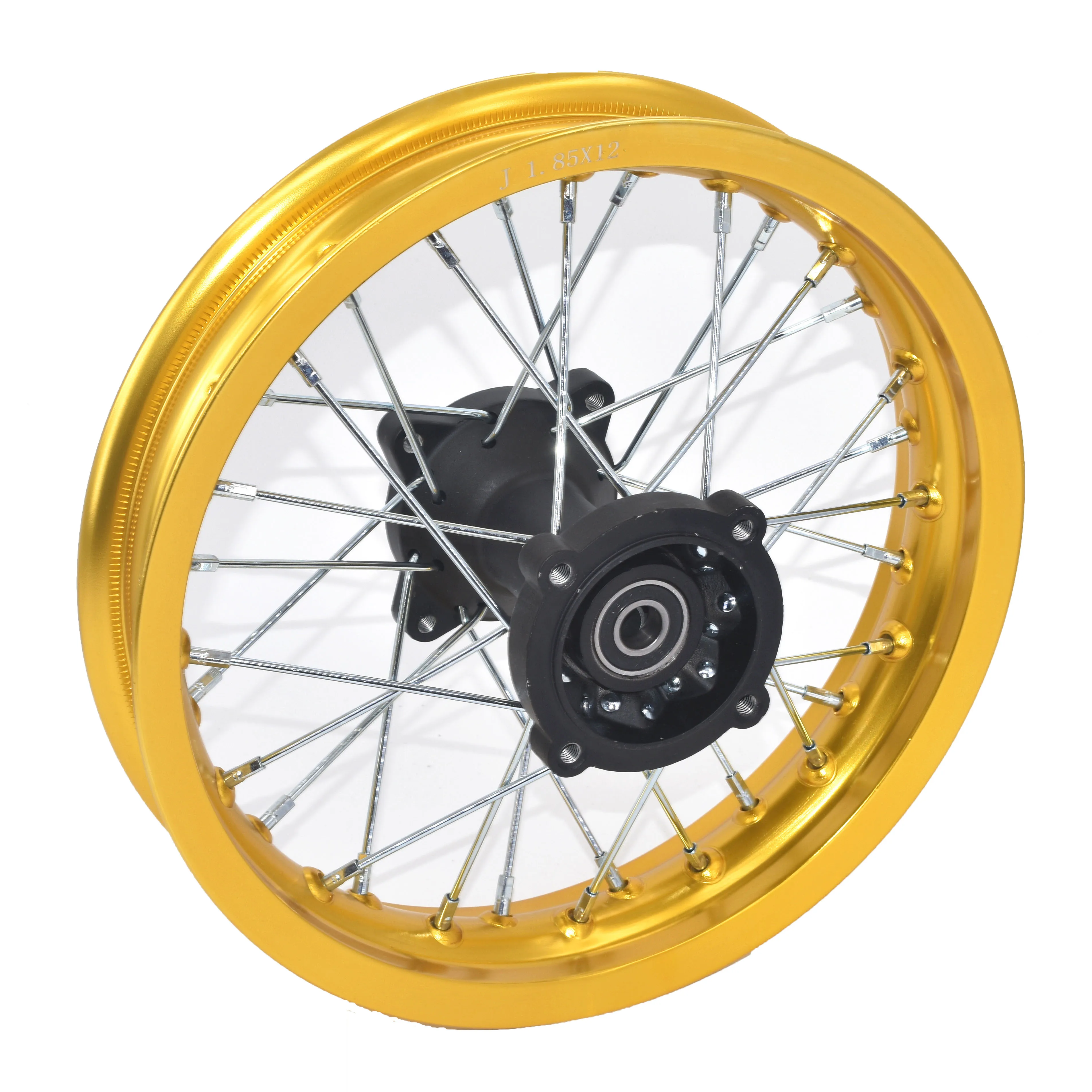 Dirt bike Pit bike Wheel Rims Gold Colour 12mm or 15mm Axle 1.85x12\