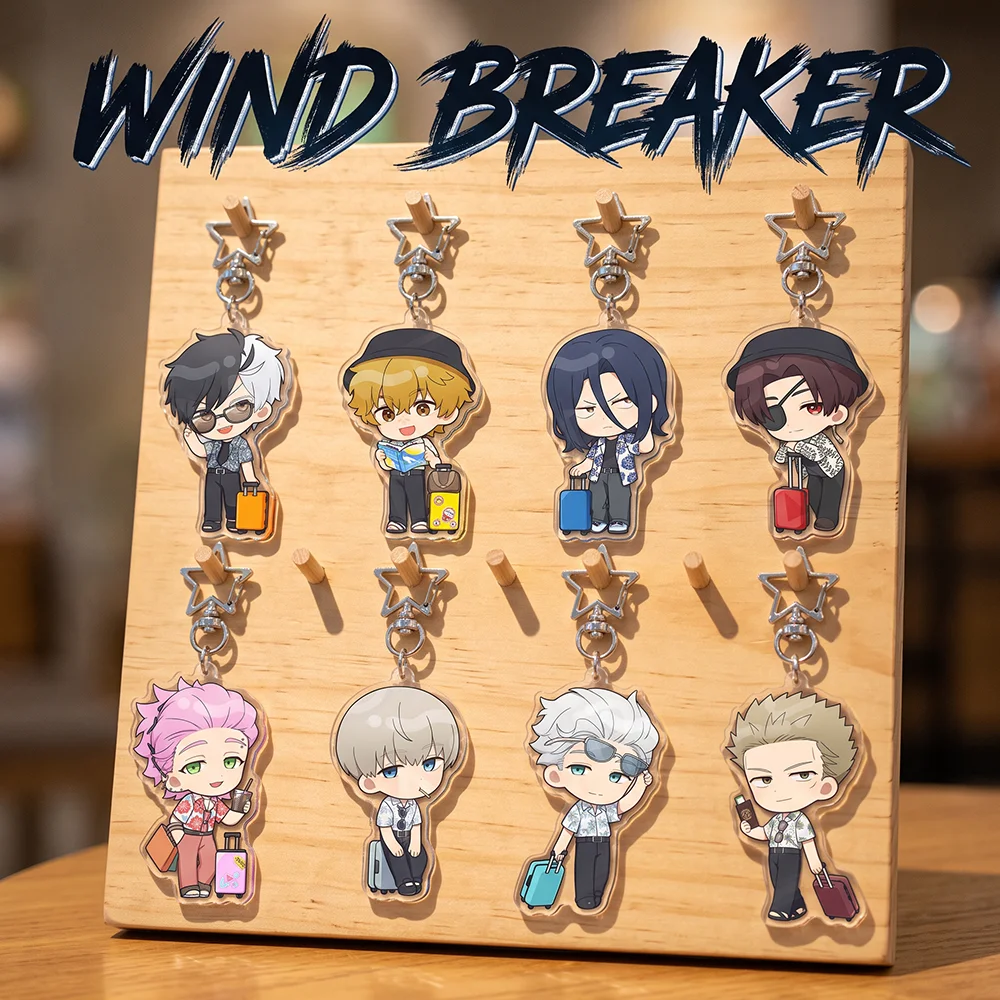 Anime WIND BREAKER Sakura Ren Suo Hajime Travel Suitcase 6CM Kawaii Keychain Cute Keyring Backpack Charm Fans Collection Gift