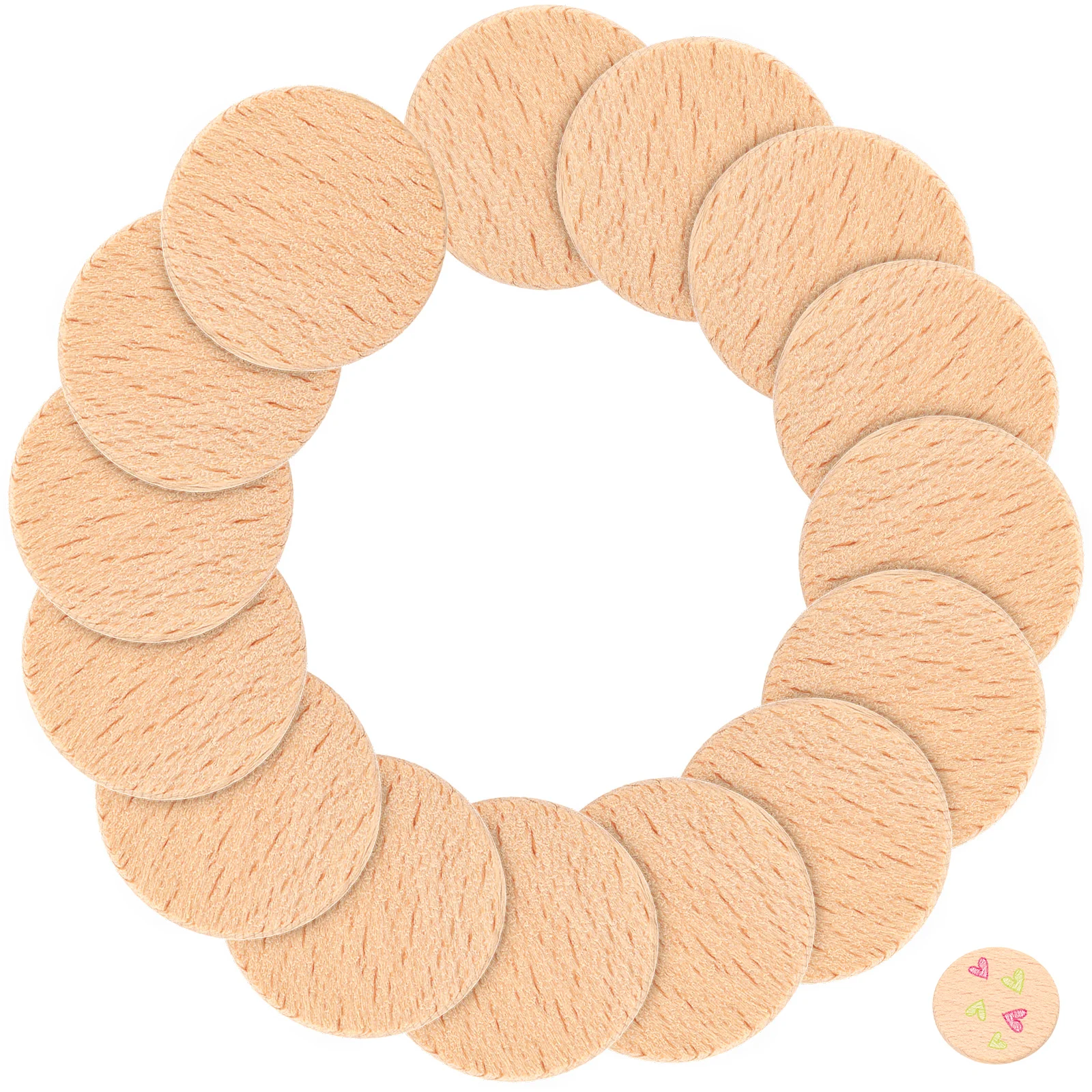 

50pcs Natural Beech Wood Slices Unfinished Round Cutouts For Diy Crafts Kids Graffiti Decor Wall Window Door Table Wooden Craft