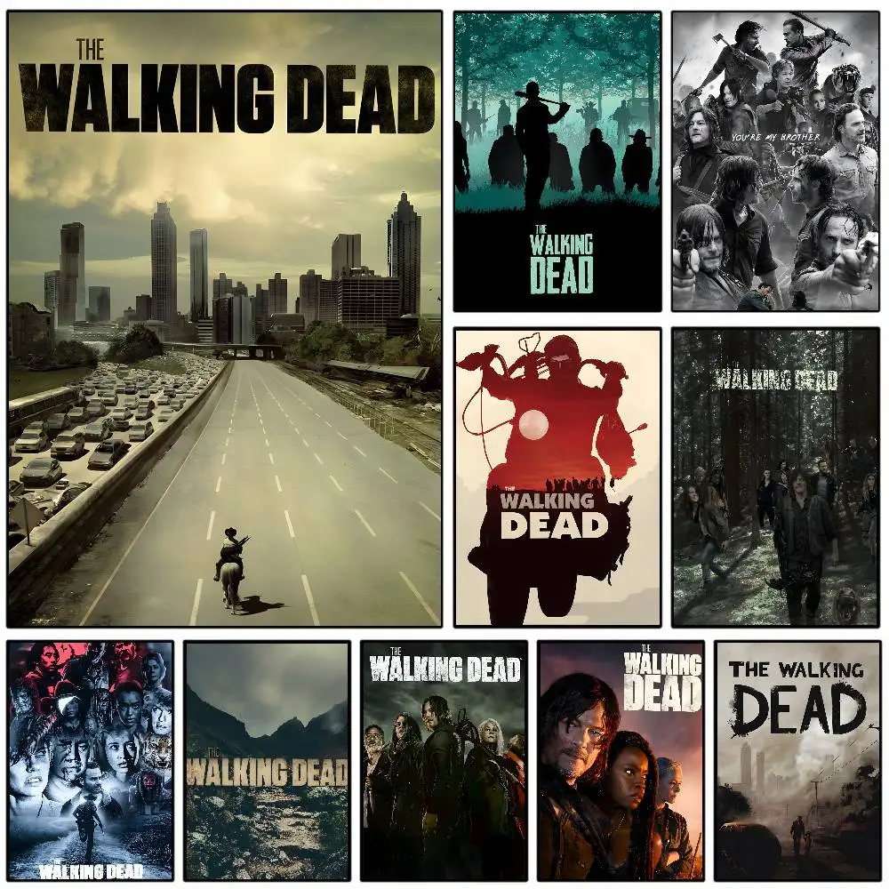 Classic Horror Tv Series T-The W-Walking D-Dead Poster Art With Prints Home Bedroom Living Room Decoration Gift