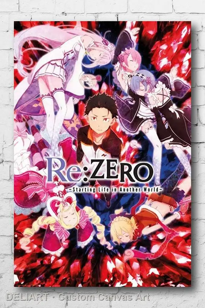 

RE:ZERO - KEY ART Canvas Poster Custom Size Available Room Decoration Home Decor Wall