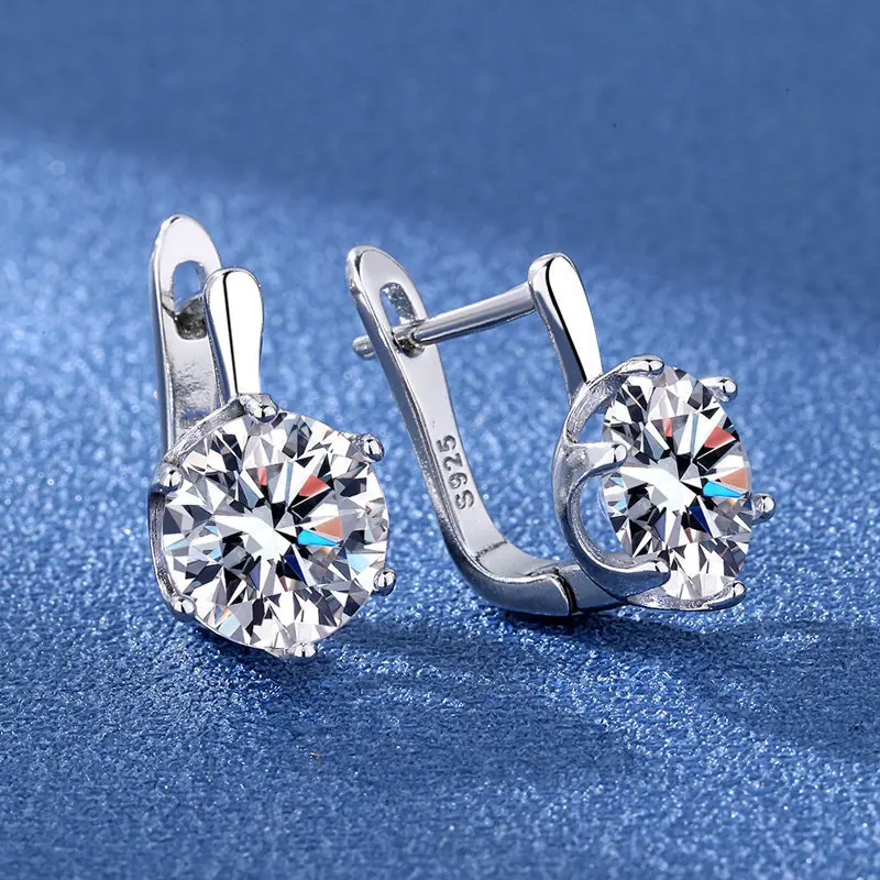 Neue Ohrringe aus 925er-Sterlingsilber, funkelnder 5A-Zirkon für Frauen, luxuriöser Hochzeits- und Verlobungsschmuck, feine Geburtstagsfeier-Geschenke