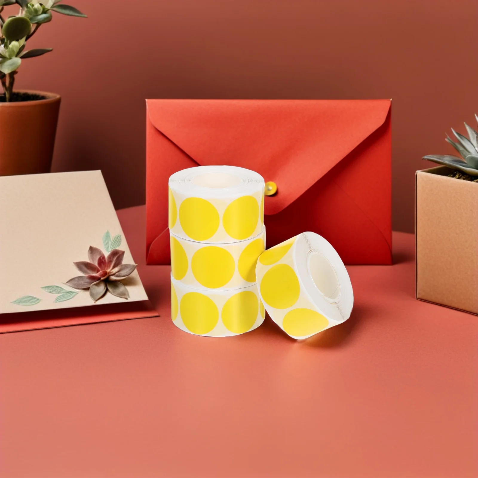 1000 قطعة تسميات الترميز فارغة ملصقات نقطة مستديرة للكتابة 1 بوصة الأصفر لاصق دائرة التسمية المرآب بيع جرد الفصول الدراسية #5