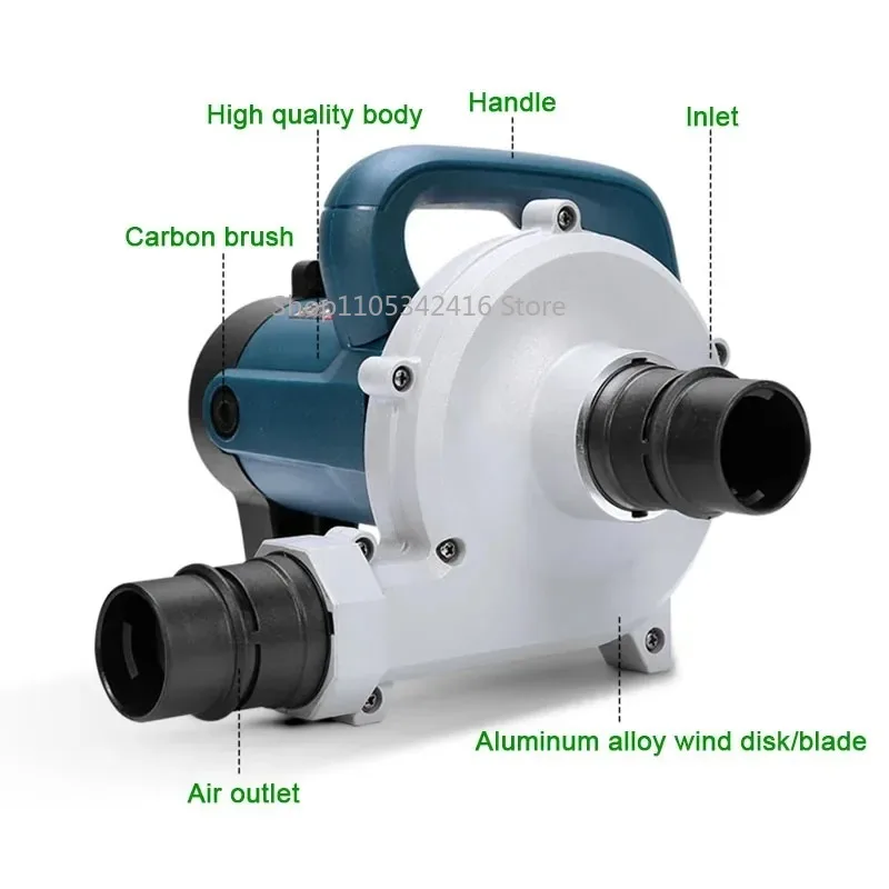 1680W Industrial Grade Dust Collector Blower, 2-in-1 Blowing & Suction Vacuum Cleaner for Electric CuttingSlottingMillingMachine