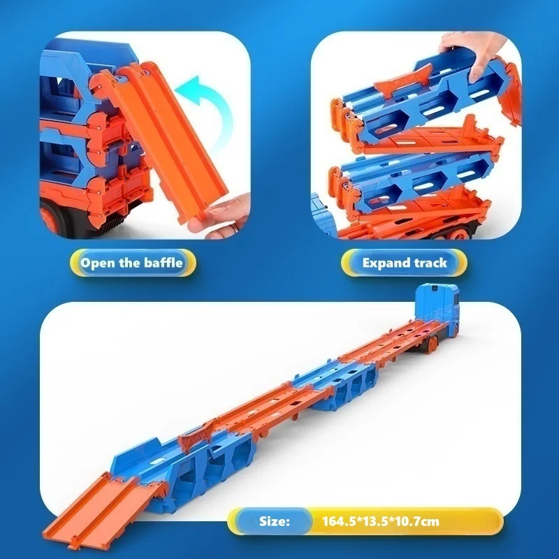 Grote transportwagen voor kinderen, opvouwbare baan, racevoertuig, competitieve spellen voor kinderen, opslag, legering, auto, jongensspeelgoed, nieuw cadeau voor kinderen