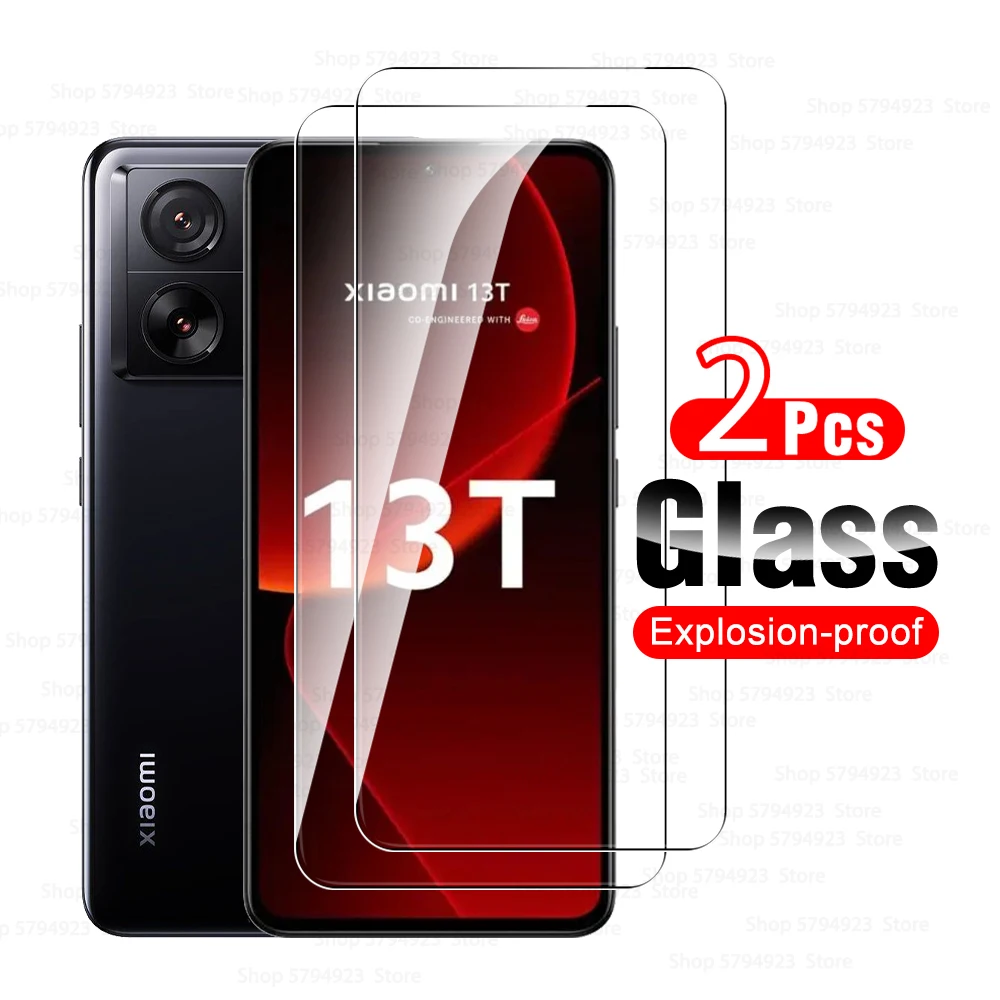 Xiaomy-Protector de vidrio templado para Xiaomi, película protectora de pantalla para Xiaomi 13T, 12T, 11T, Mi13, 13T, 12T, 11T Pro, HD, 2 uds.