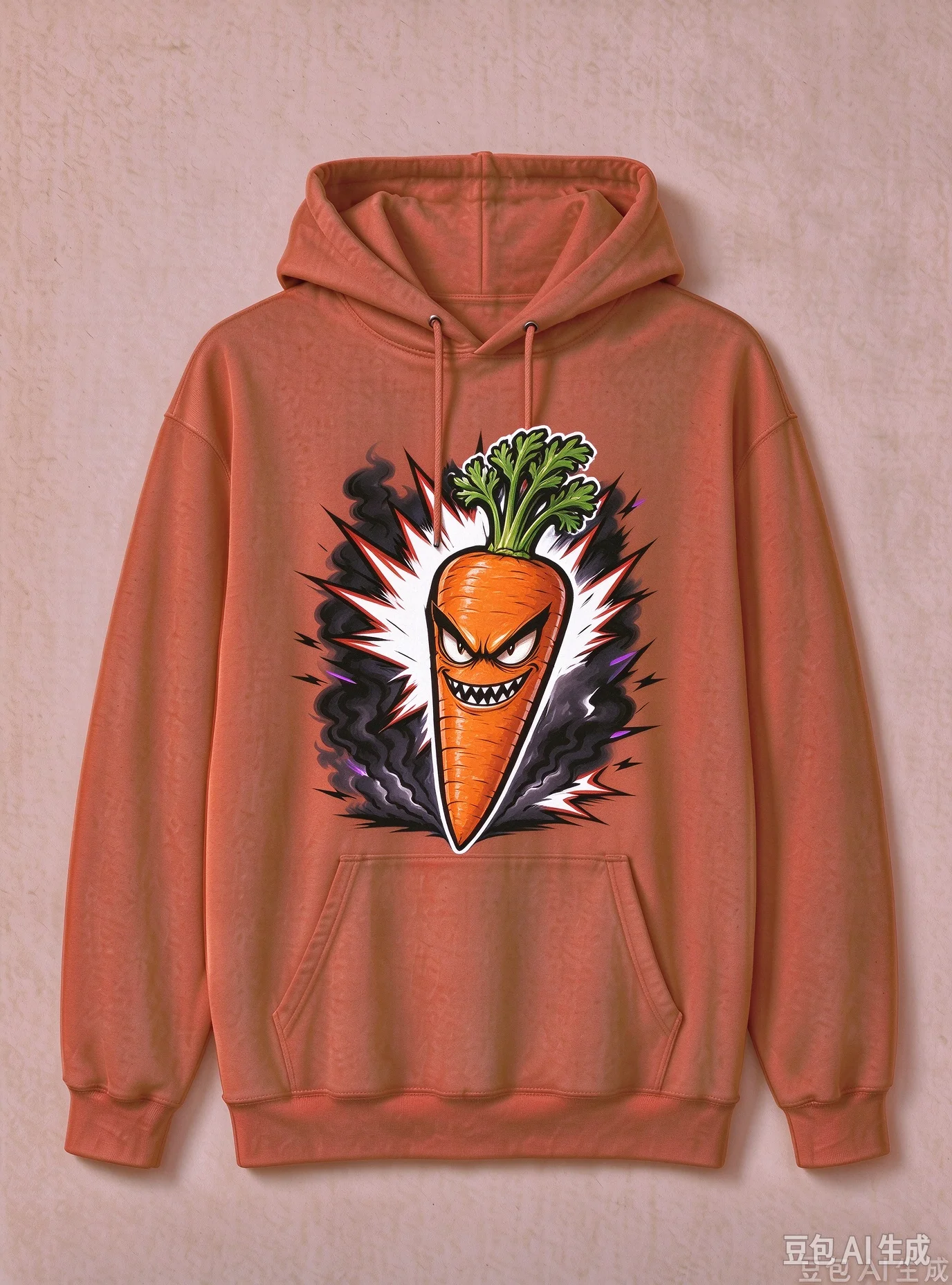 Unisex Evil Carrot Graphic Hoodie Men Women Funny Cartoon Print Long Sleeve Hooded Sweatshirt Gothic Streetwear Loose Casual