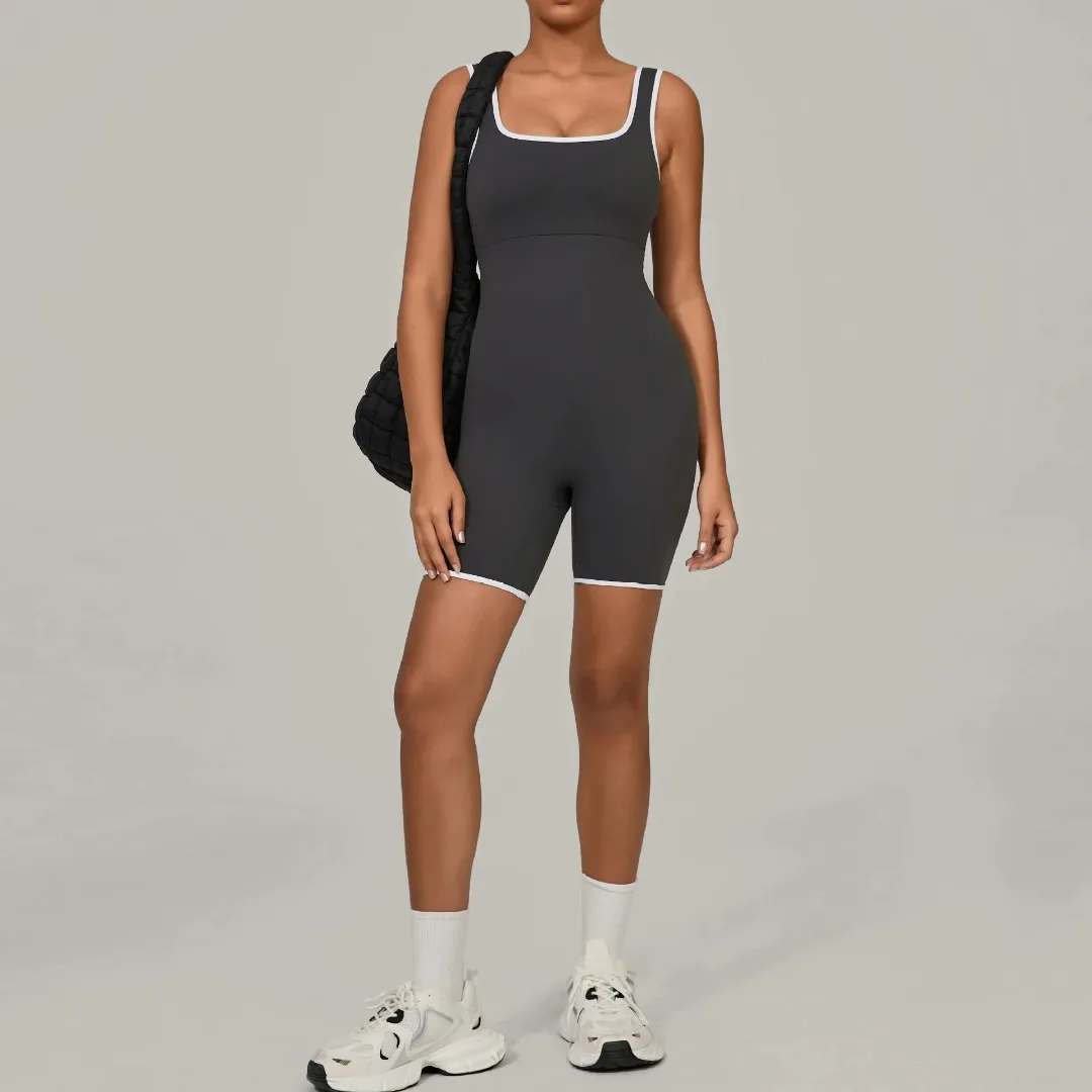 

Seamless Tight Backless Yoga Jumpsuit Quick Drying One-piece Sports Fitness Suit Women's Running Workout Clothing Gym Bodysuit