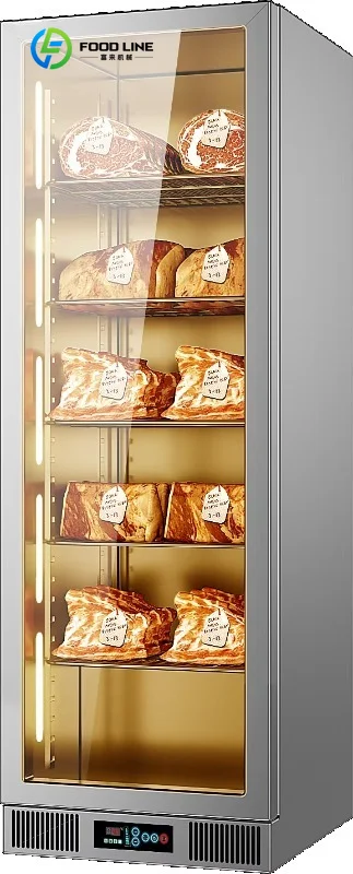 Air Cooling Dry Aging Fridge Even Temperature Distribution Meat Aging Cabinet For Long Term Gourmet Meat Preservation