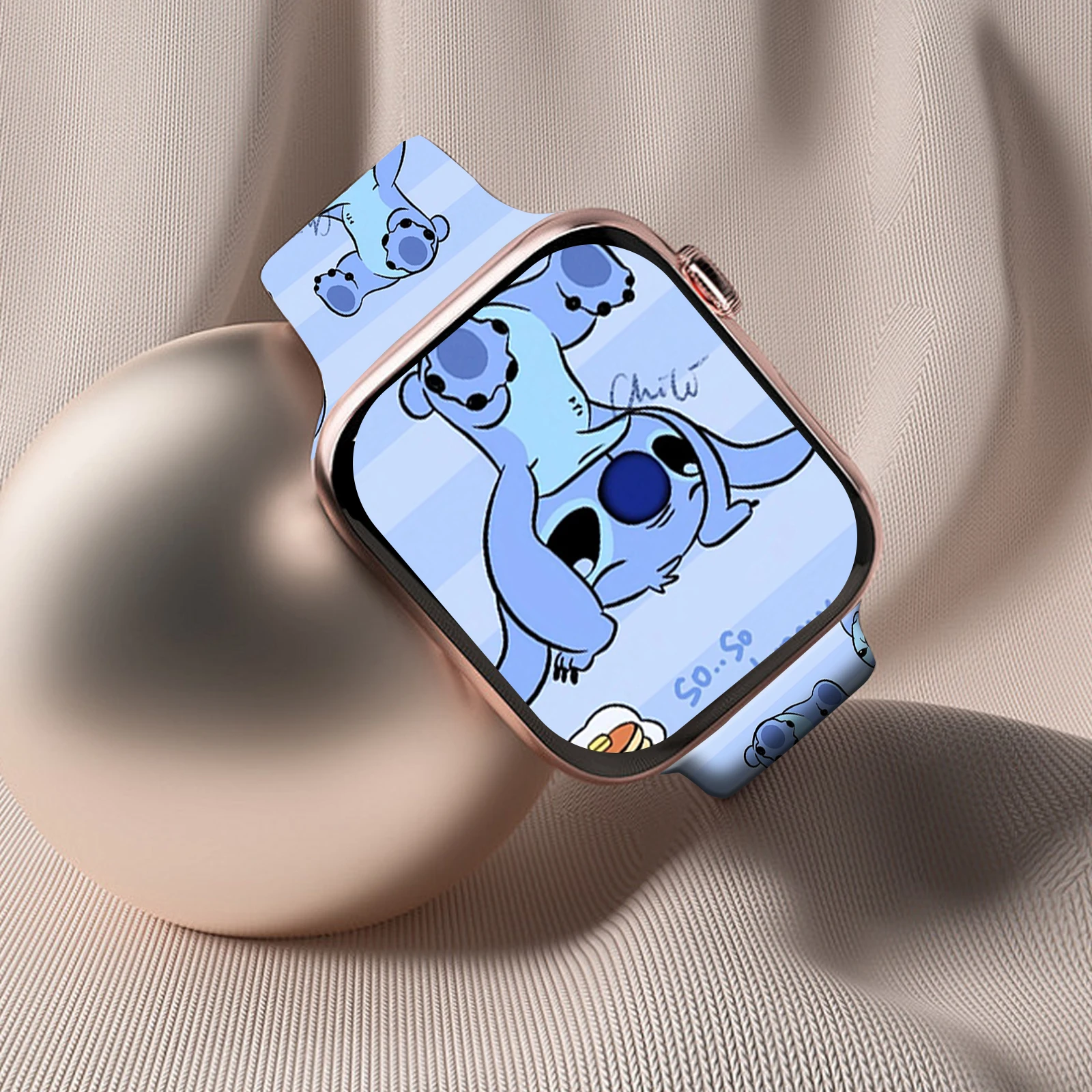 

Stitch Series Strap for iWatch 11 10 9 8 Silicone Band Replaceable Bracelet for Apple Watch 46mm 44mm 42mm 41mm 38mm Watchband