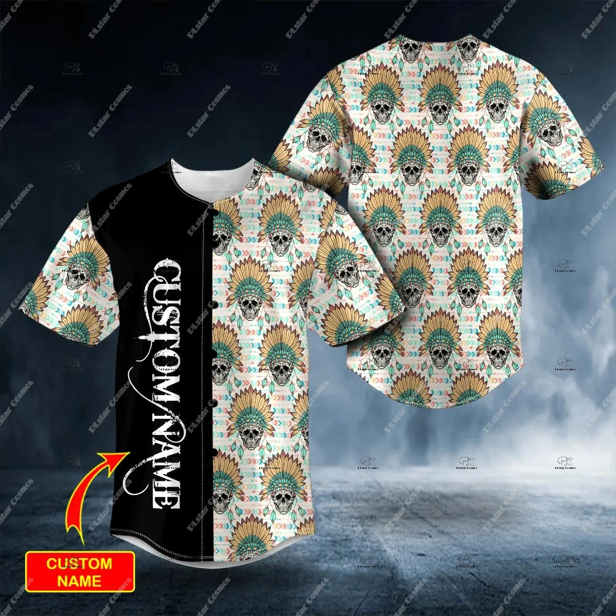 3D Printing Name - Camisa de Beisebol Harajuku Personalizada com