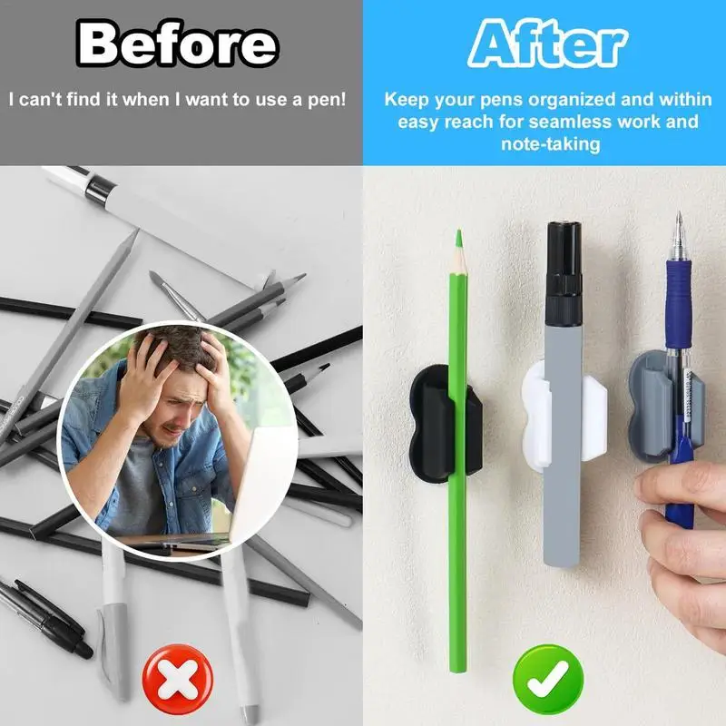 Pen Holder For Clipboard Waterproof Non-Slip Pen Clip Pencil Claw Clip Flexible Silicone Pen Holder Clip Desk Pencil Holder For