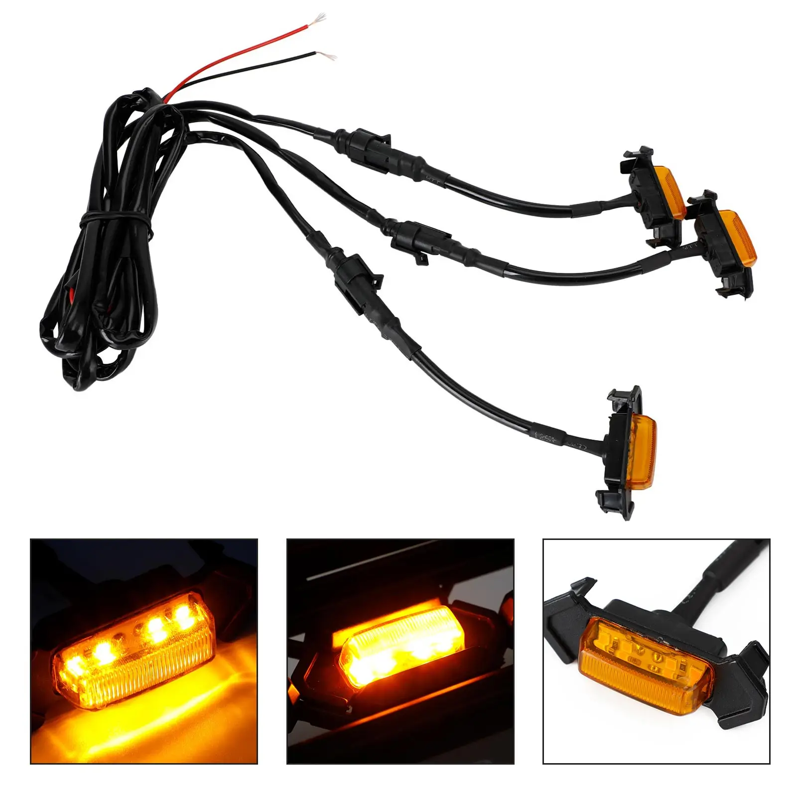 Artudatech 3PCS Front Bumper Hood Grille LED Lights Fit for Toyota Tacoma 01-11 16-23 TRD PRO