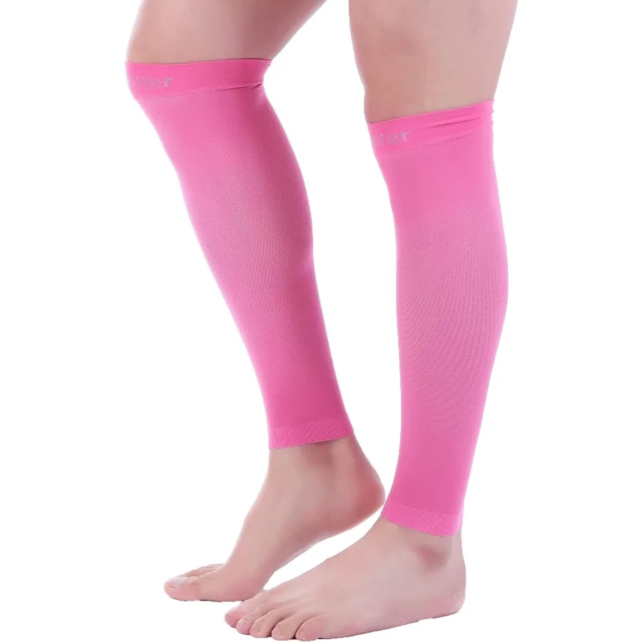 Manga de compressão para panturrilha, para homens e mulheres, grau médico premium, 15-20 mmHg, suporte graduado, ideal para corrida, treinamento de longa distância