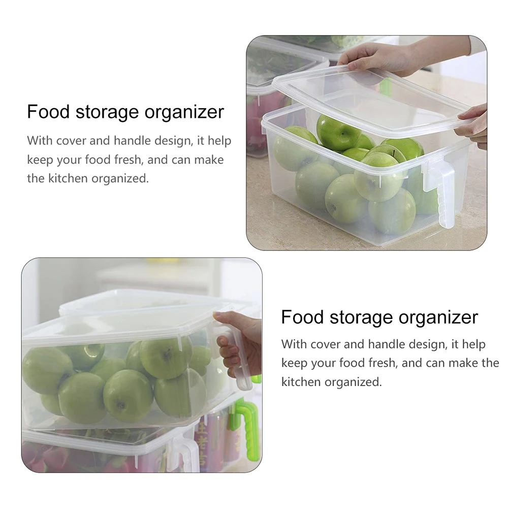

Plastic Food Storage Box Kitchen Containers H White Fridge ganizer Lightweight Portable Fruit Vegetable Container Storage