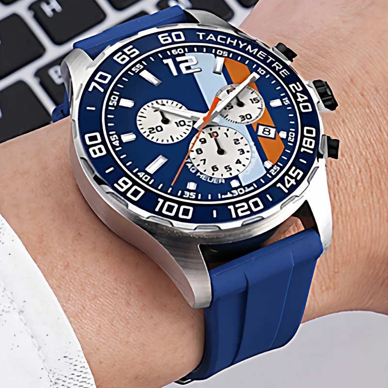 Quickly release FKM rubber watch strap for TAG Heuer F1 CARRERA MONACO Replace Wristbands Silicone watch band 19 21 22 24mm