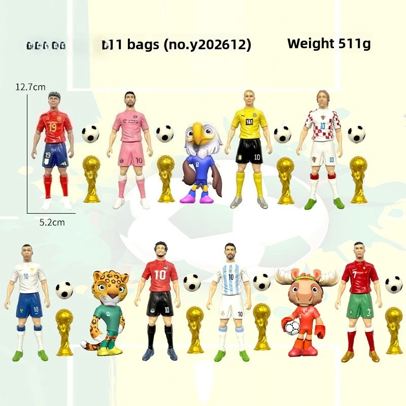 2026 New World Football Star Figurine Lucky Charm Edizione limitata Fan di calcio Doll Star Toy Ornament