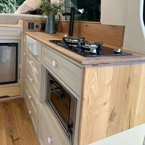 

High-end Custom RV Kitchen Cabinets Aluminum Camper Cabinets With Drawers Waterproof Fireproof Strong and Durable
