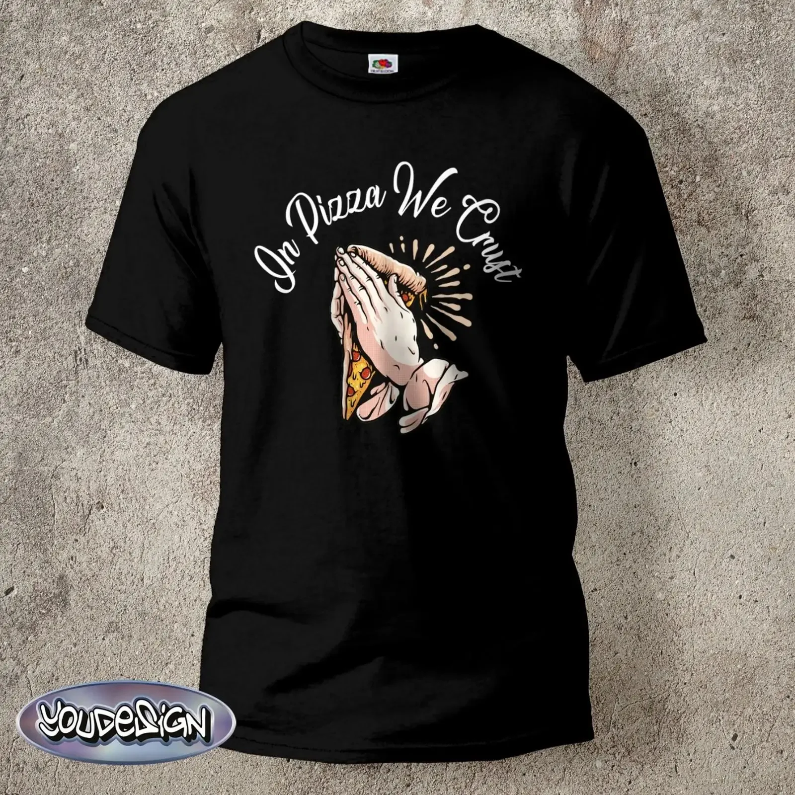 In Pizza We Crust T Shirt Pizzalover Pizzeria Slice Trust Foodlover vintage Washed Slightly Breathable Comfortable fashion