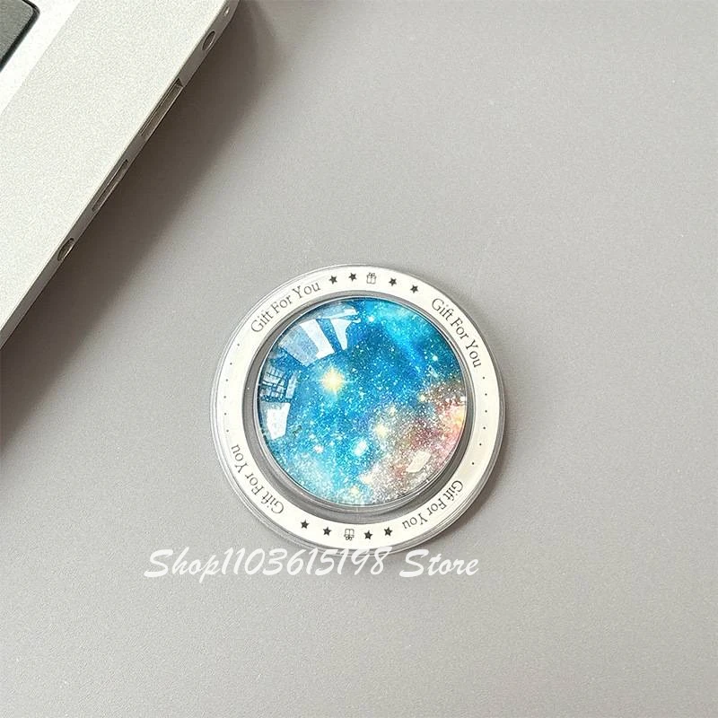 Корейский милый магнитный держатель со звездным небом и кристаллами, ручка Tok Griptok, держатель для телефона, подставка для телефона, поддержка iPhone 17, Magsafe Smart Tok