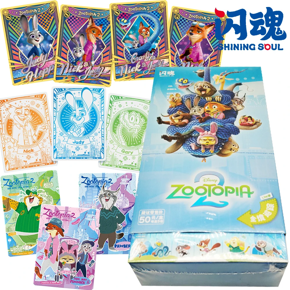 

Genuine Shining Soul Zootopia2 Collection Cards for Children Adventure Comedy Animation IP Anniversary Commemorative Cards Gifts