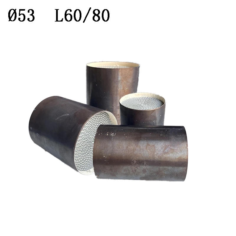 Diameter 53mm High Efficiency Motorcycle Catalytic Metal Honeycomb Motocycle Exhaust Gas Purification Catalyst Converter