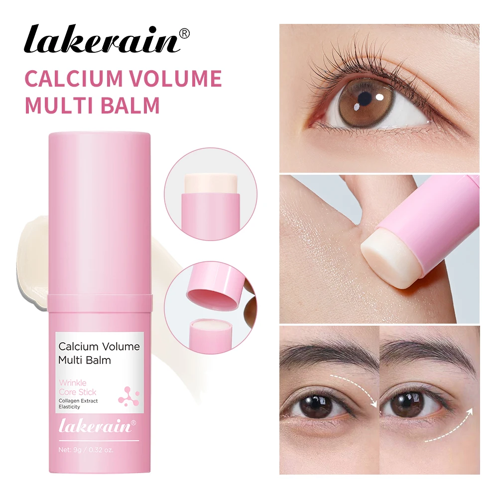 Lakerain Calcium Volume Multi Balm Improve Eye Wrinkle Cream Texture Stick Deep Moisturizing Non-Sticky Brighten Eye Skin Care