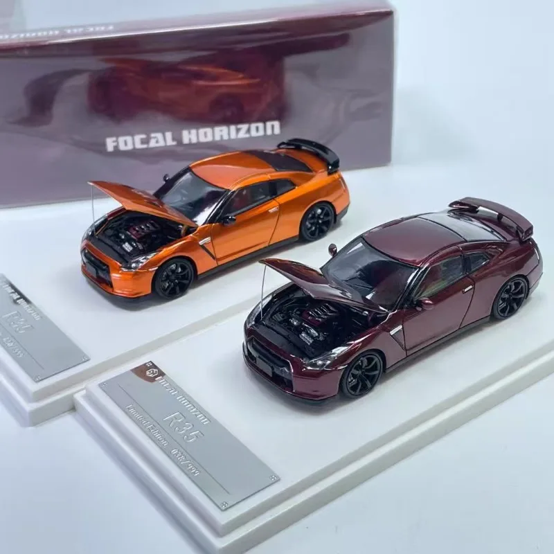1:64 GTR R35 original front cover openable alloy die-cast miniature simulation car model Creative decorative item Festival gift