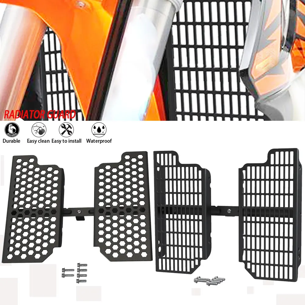 

FOR 250/400/450/520/525 4-Stroke EXC MXC SX,XCF,XCFW 2001 2002 2003 2004 2005 06 2007 Radiator Grille Guard Protector Motorcycle