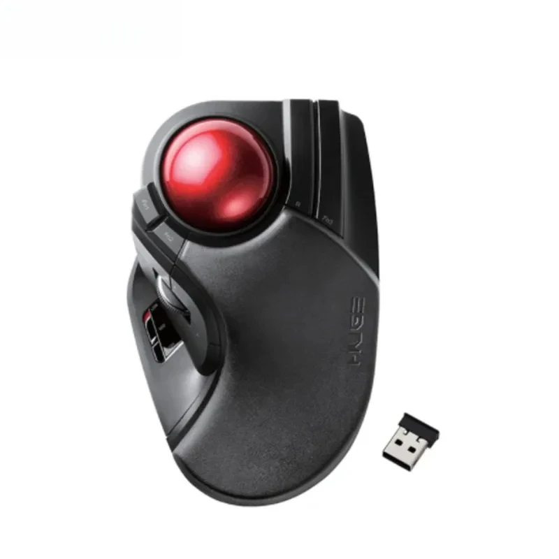 Ratón Ergonómico Vertical con Cable ELECOM, Trackball, 2.4G, 10 Botones Programables, Personalizable, para Oficina, PC, AutoCAD