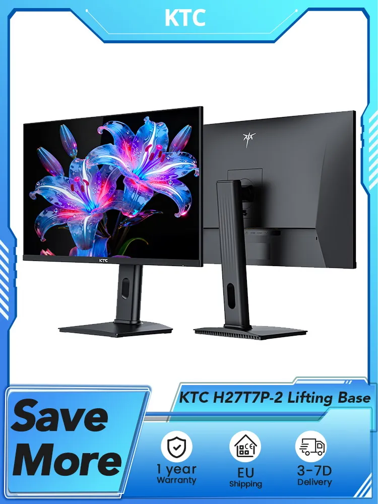 (H27T22 verbeterde versie) KTC H27T7P-2 gamingmonitor 27“ 2560×1440 QHD 210Hz hefbasis Snel IPS-gamingpaneel en 2K-resolutio - afbeelding 2