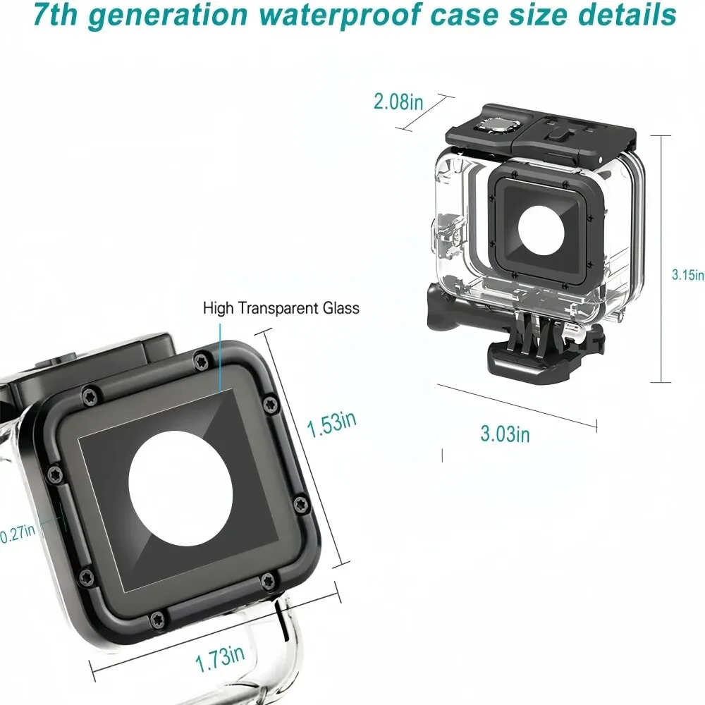 GoPro Hero 5 6 7 Black Waterproof Housing Case Underwater Driving For Go Pro 5 6 Protective Dive Cover Action Camera Accessories