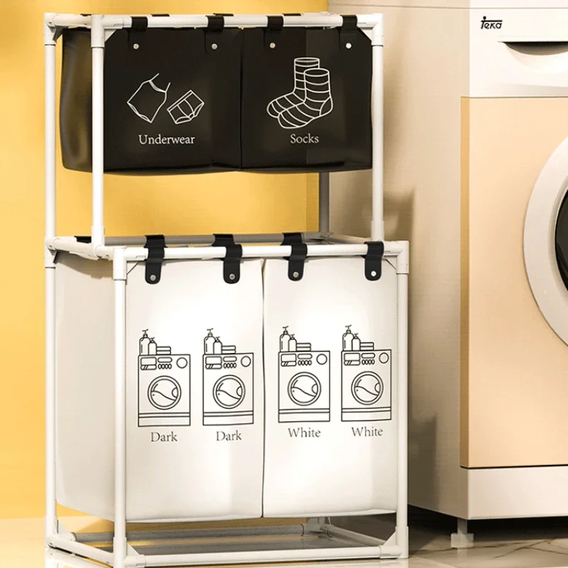 

Dirty Clothes Storage Basket: Washing Machine Compatible, Multi-Layer Large Capacity, Space-Saving Organizer