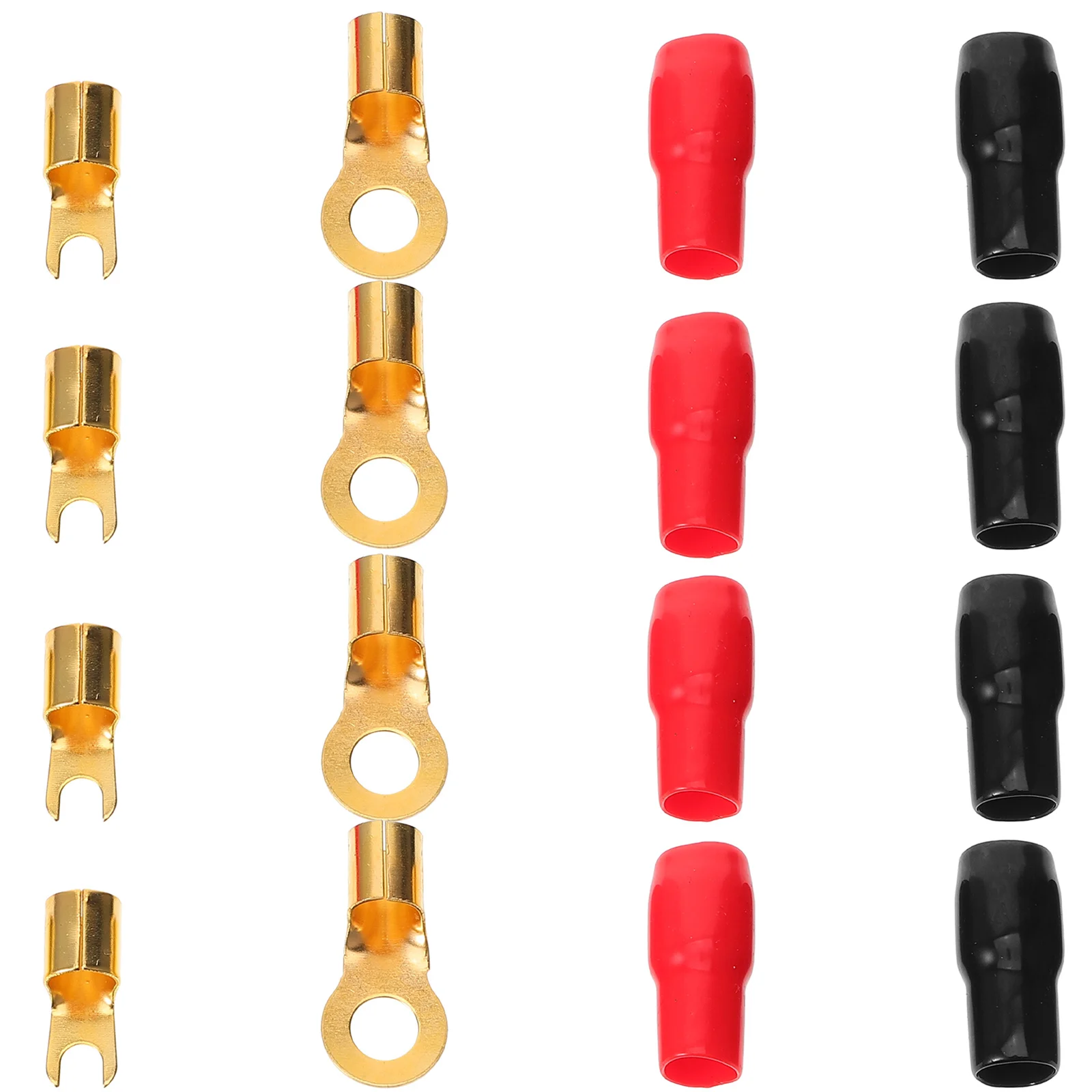 

4Pairs Terminal Connectors for Audio Wire 4Ga Insulated Speaker Plug Adapter Car Amplifier Connection High Conductivity Stable