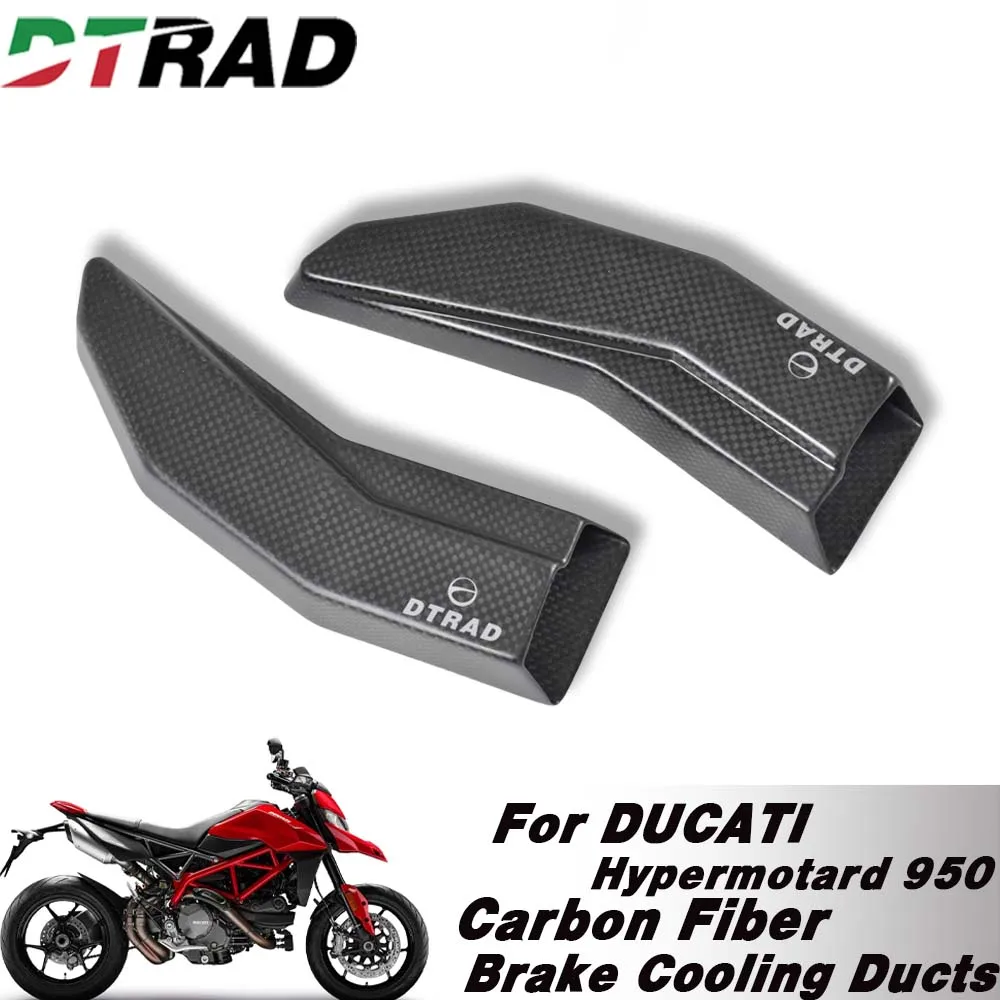 For DUCATI Hypermotard 950 2019-2020 Front Brake System Intake Air Cooling Ducts Breake Scoop Carbon Fiber Motorcycle Parts