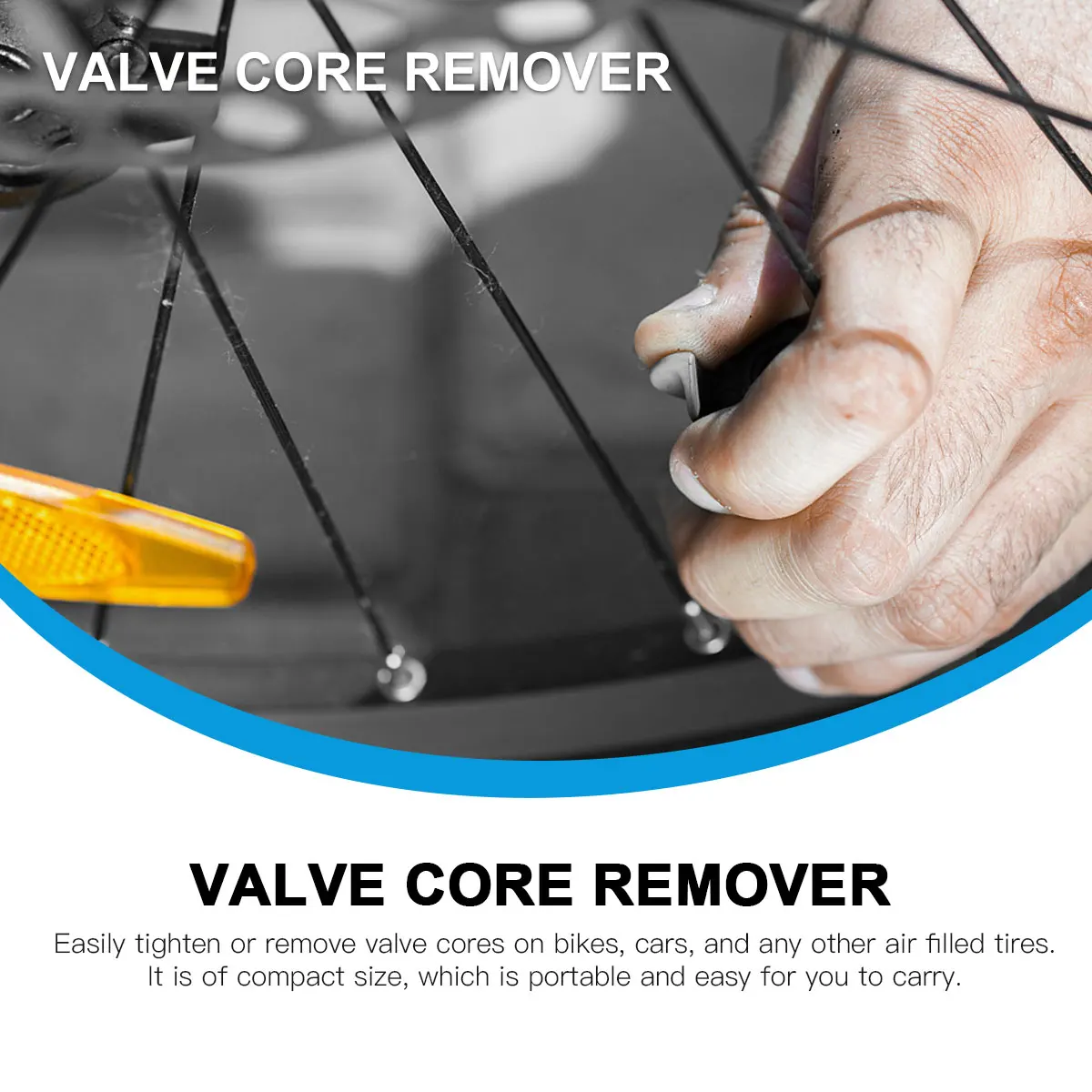 Bike Core Removal Professional Durable Wear-Resistant Tire Core Remover for Bikes Cars Air-Filled Tires Portable