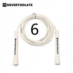JR100-6 140 gram 6 mm średnica PVC skip rope 15.5cm średniej długości uchwyt NEVERTOOLATE dobrej jakości