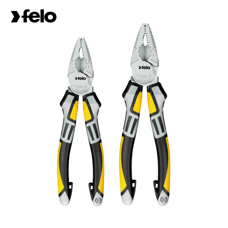 

Felo Tool VDE Insulated Combination Pliers with Anti-Slip Handles Heavy Duty Side Cutting Pliers for Wire and Cables 590 018 40