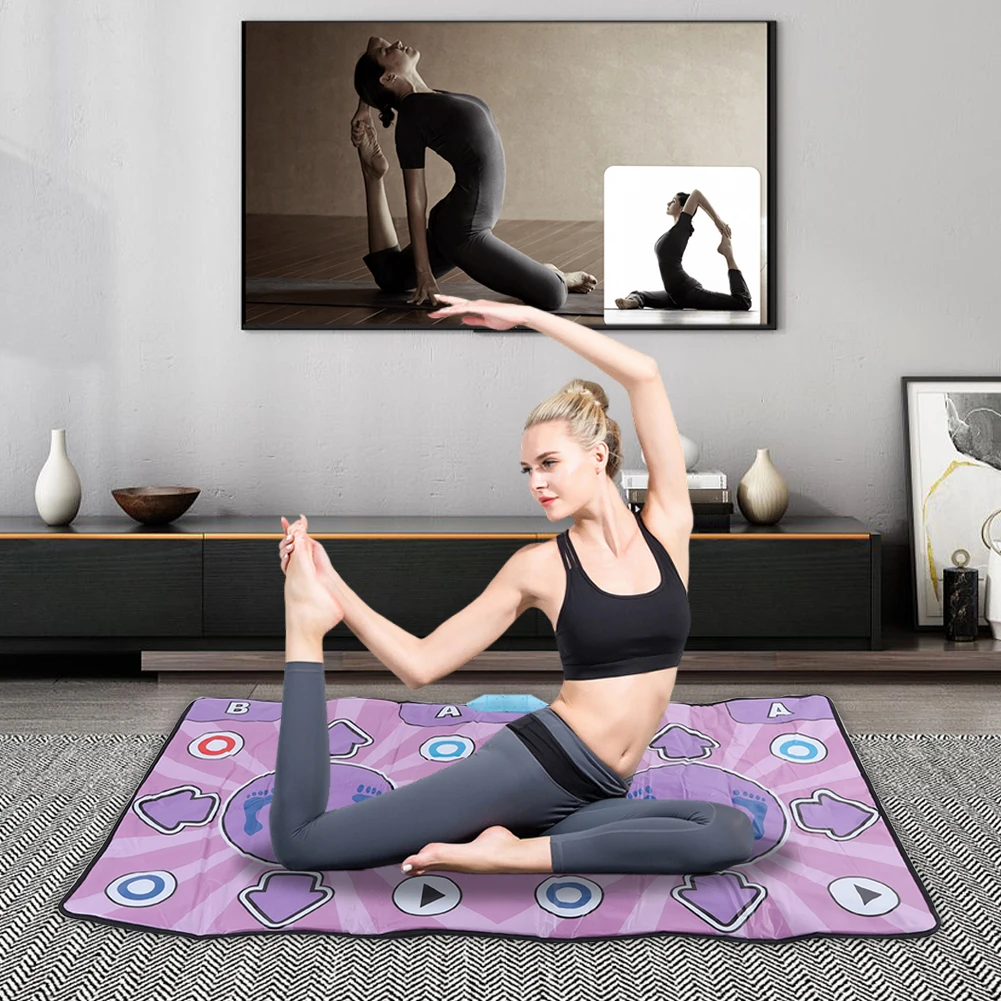 

Double Users Dance Mat Game Motion Sensing Musical Dance Mat 100 Music 60 Sensory Games Music Fitness Carpet for Family Sport