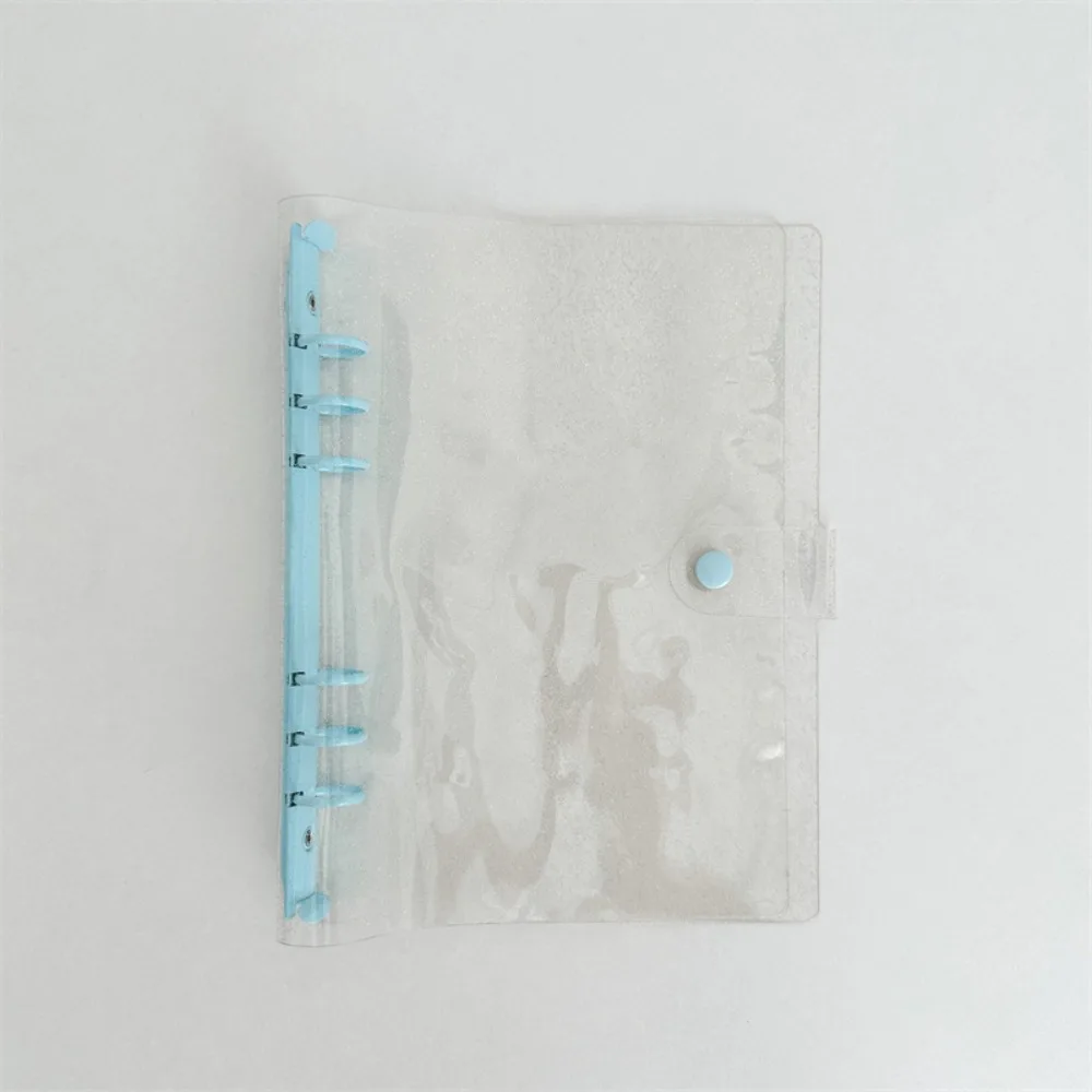 PVC and Metal A5 Binder Transparent Multiple Colors Loose Leaf Notebook Shell 6-hole Waterproof Photocards Holder Diary