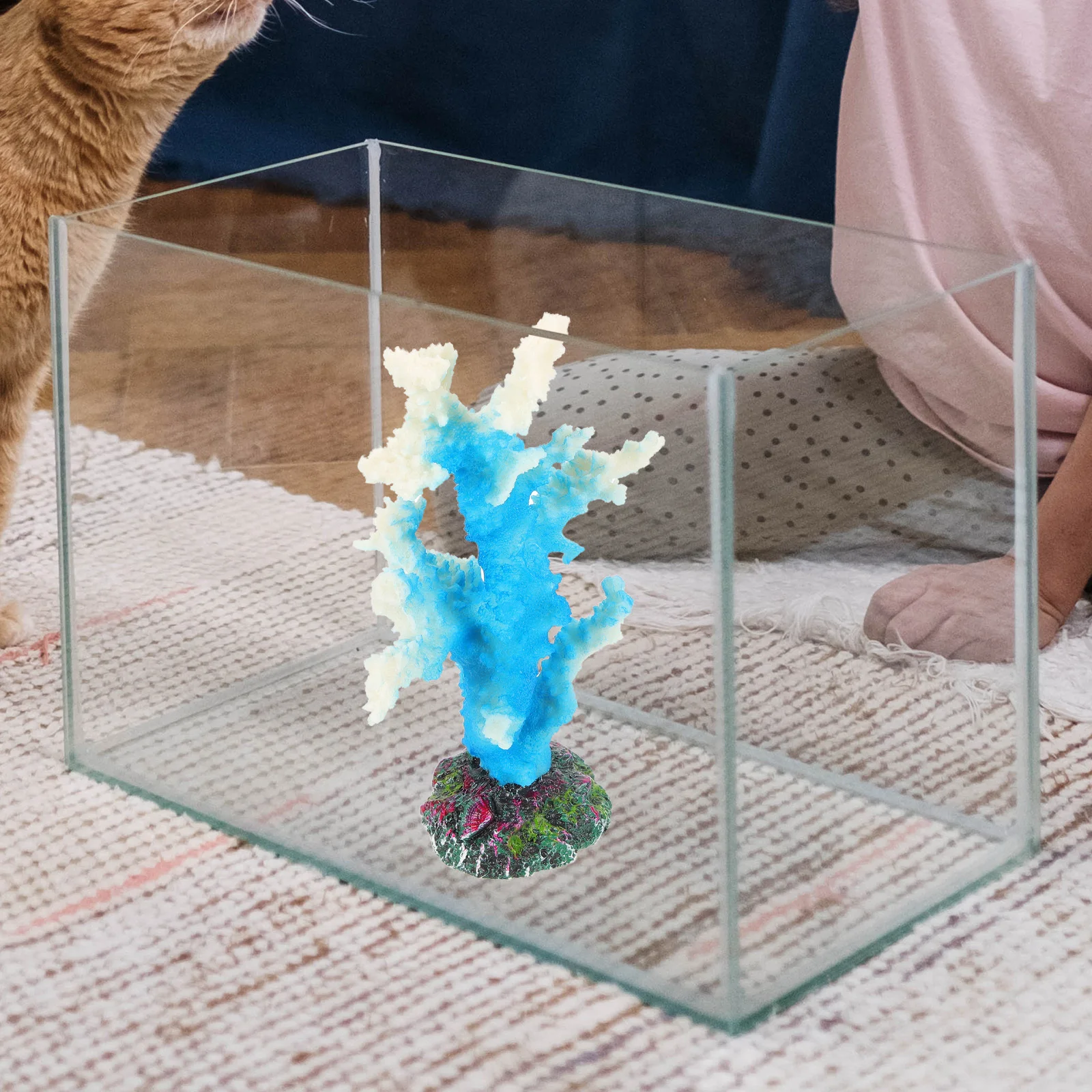 

Aquarium Simulation Coral Decoration Portable Lovely Fish Tank Layout Coral Prop for Underwater Landscape Fish Tank Decor