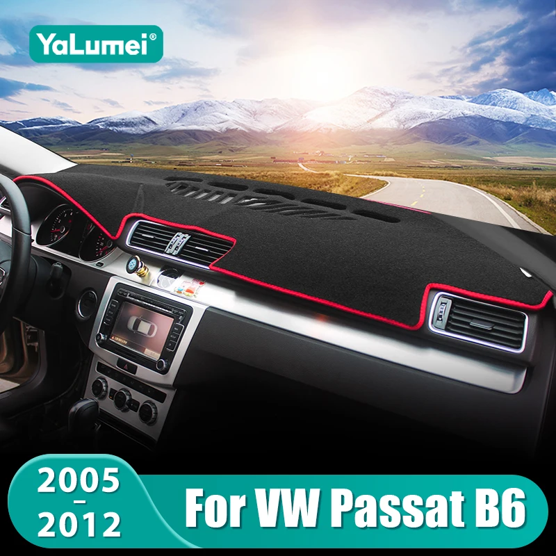 Para Volkswagen VW Passat B6 2005 2006 2007 2008 2009 2010 2011 2012 Passat CC 2009-2013 accesorios de cubierta de alfombrilla para salpicadero de coche
