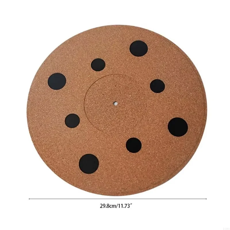FFYY-Korkowa Gumowa Podkładka Pod Gramofon Płaska Mata Dla DJ-ów Pomaga Zmniejszyć Szumy Powodowane Statykiem i Kurzem