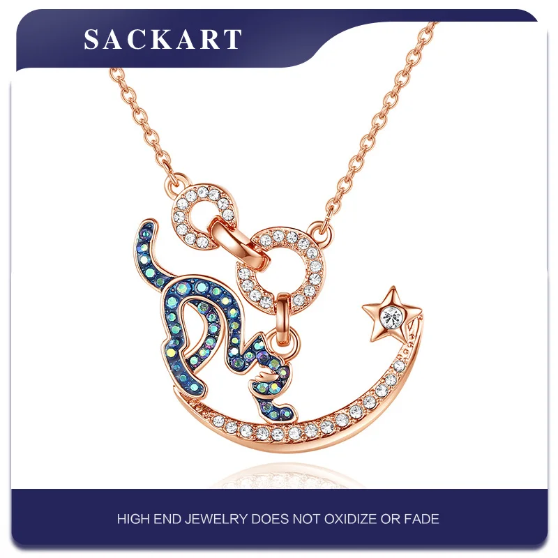 

SACKART High Quality Original Logo LIFELONG MAYFLY Latisha Series Women's Necklace,Crystal